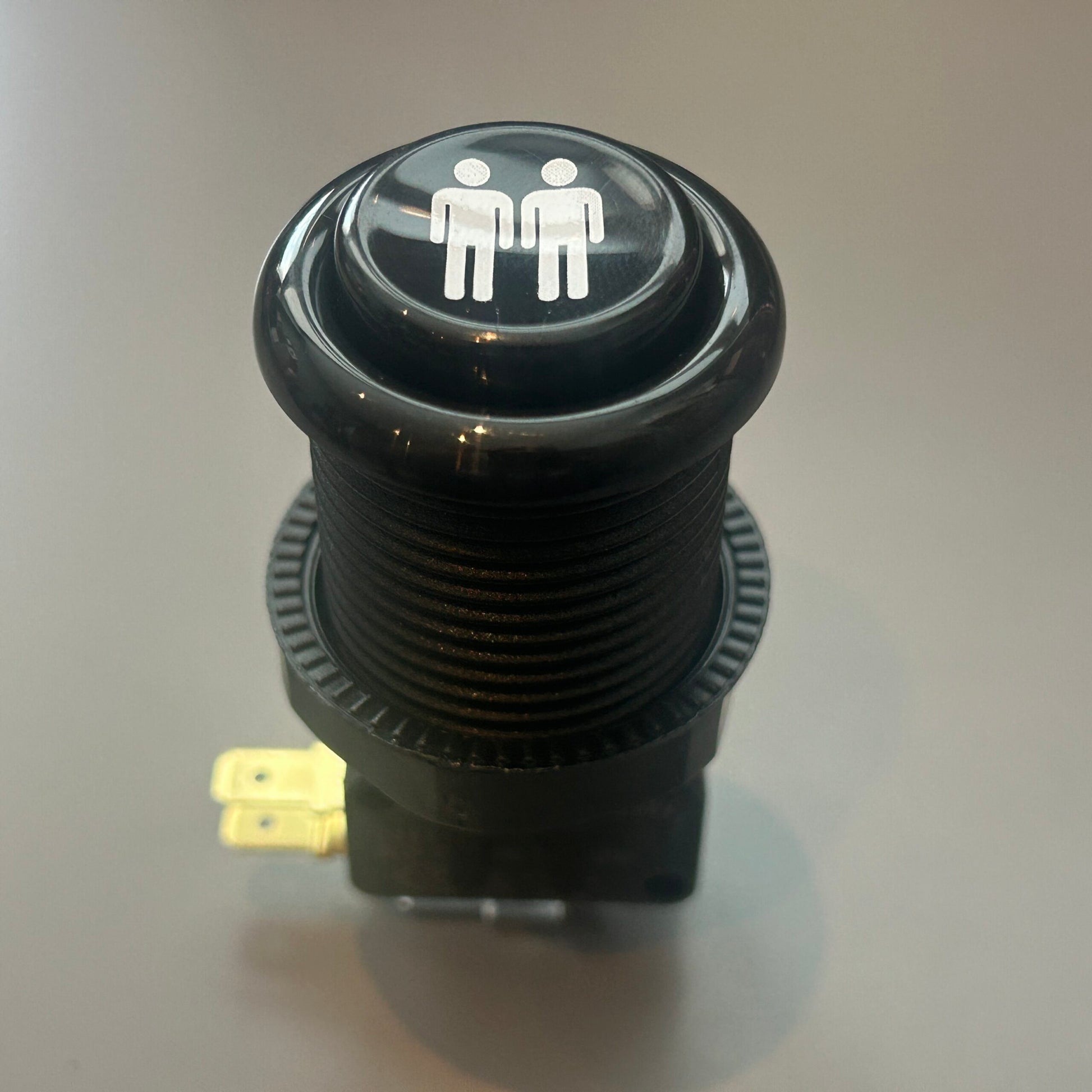 Industrias Lorenzo Long Button (A0211 PSL-Long) - Black w/ white 2 player image