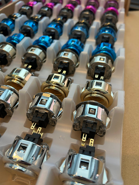 Sanwa OBSJ-30 30mm Metallic Arcade Buttons image 1