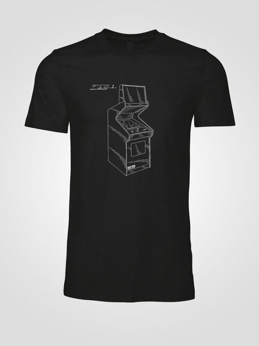 Arcade Cabinet Patent T-shirt - 3XL, Black image