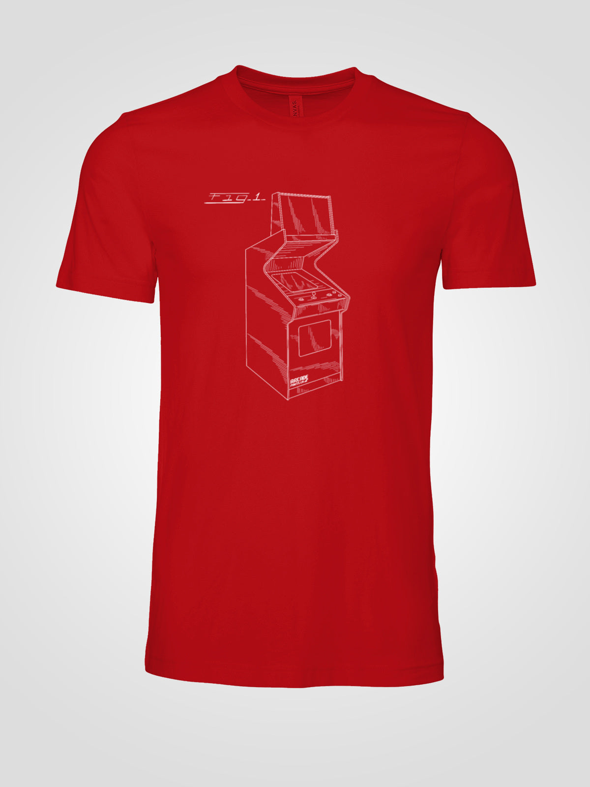 Arcade Cabinet Patent T-shirt - 3XL, Red image