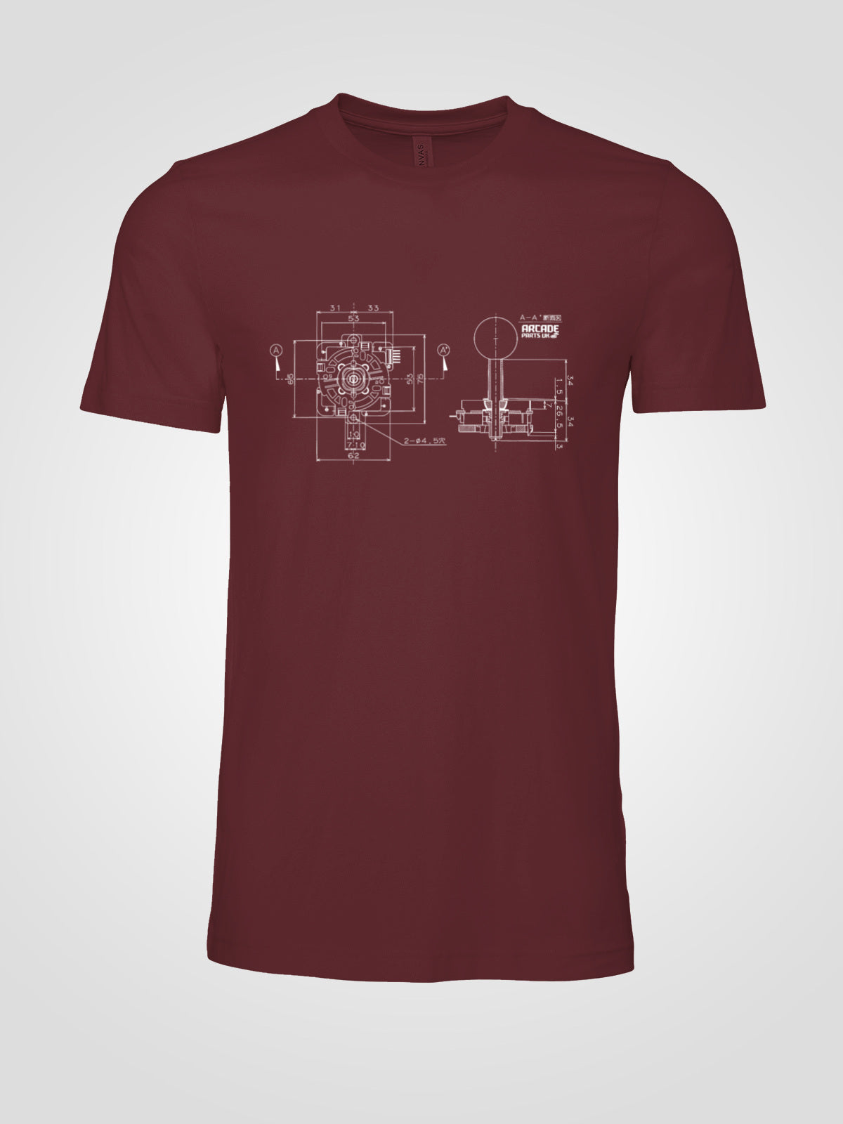 JLF Blueprint T-shirt - XXL, Maroon image