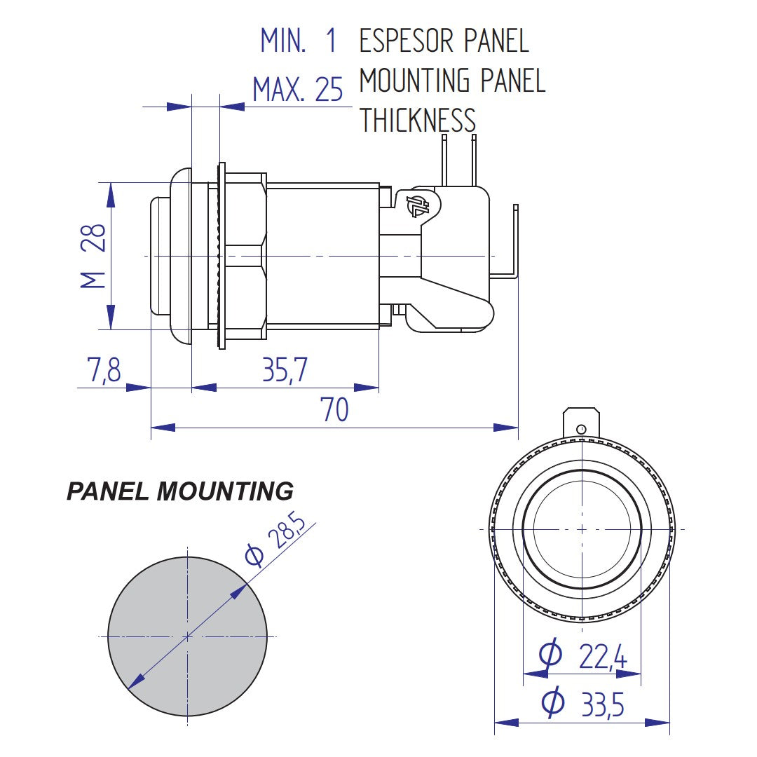 Industrias Lorenzo Long Button (A0211 PSL-Long) image 3