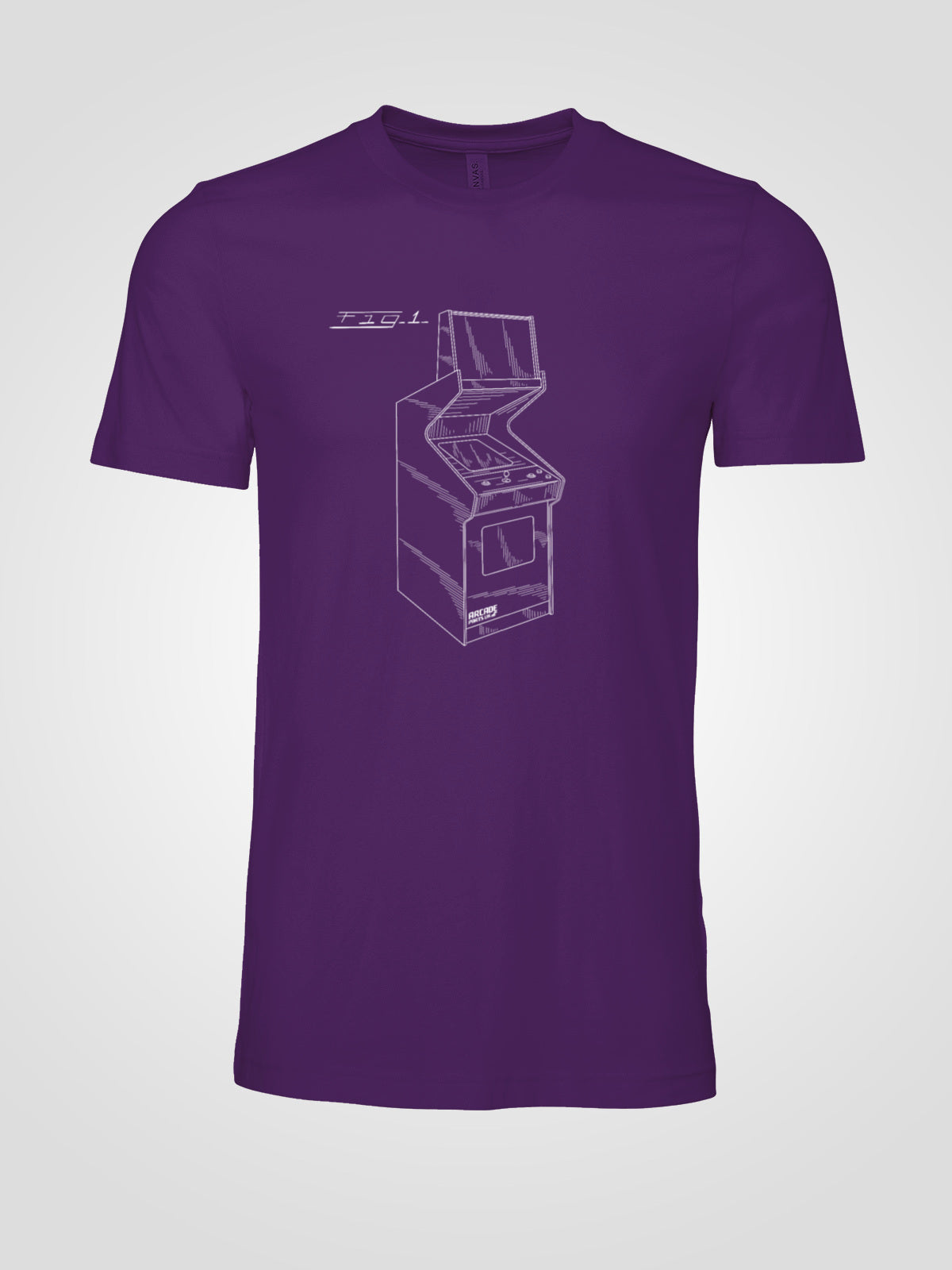 Arcade Cabinet Patent T-shirt - XXL, Purple image