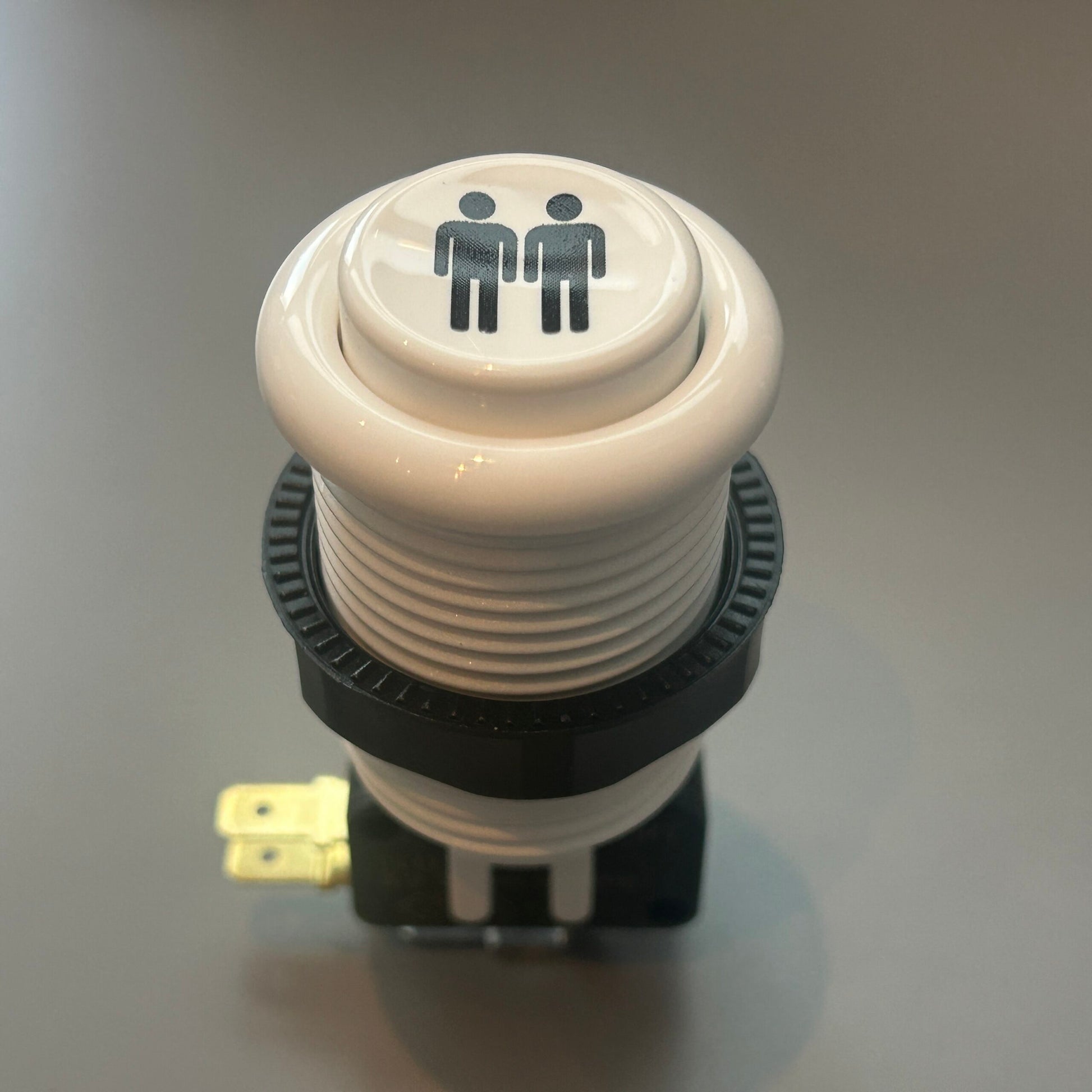 Industrias Lorenzo Long Button (A0211 PSL-Long) - White w/ black 2 player image