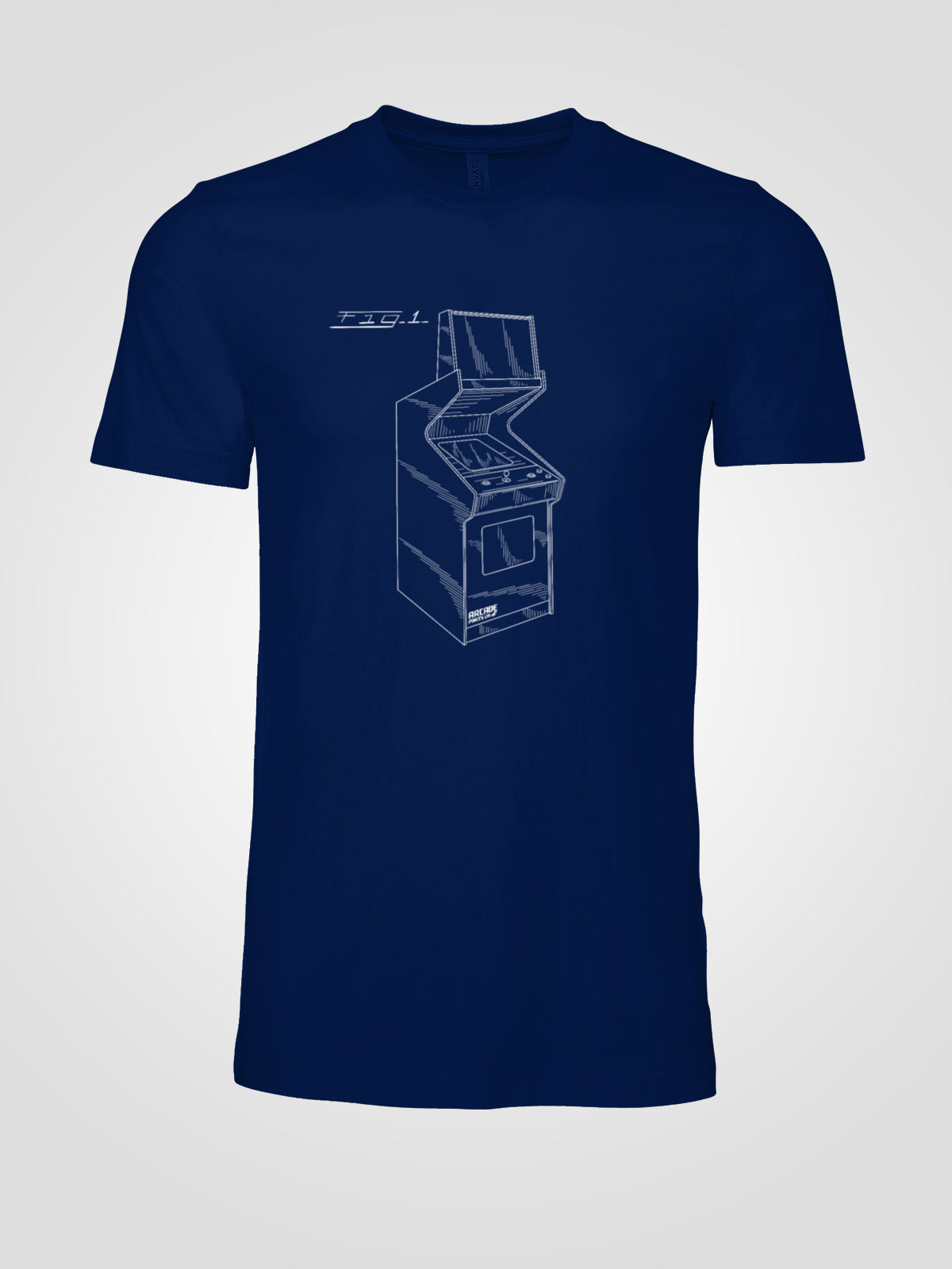 Arcade Cabinet Patent T-shirt - 3XL, Navy image