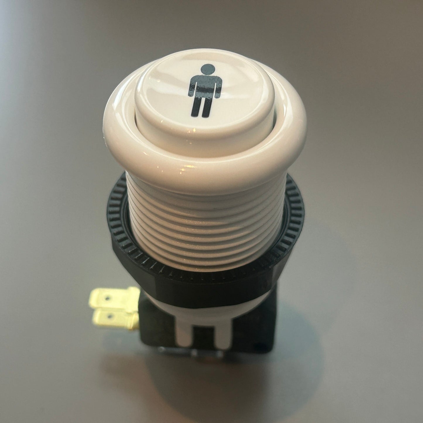 Industrias Lorenzo Long Button (A0211 PSL-Long) - White w/ black 1 player image