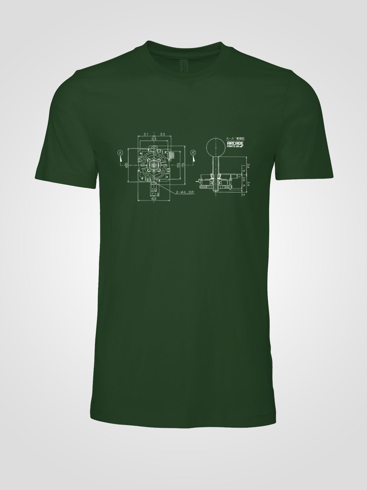 JLF Blueprint T-shirt - XXL, Forest Green image