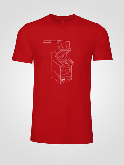 Arcade Cabinet Patent T-shirt - 3XL, Red image