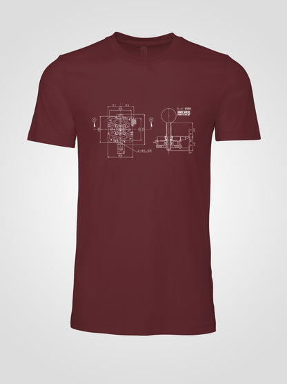 JLF Blueprint T-shirt - XXL, Maroon image
