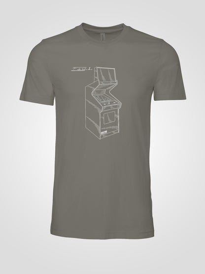 Arcade Cabinet Patent T-shirt - XXL, Charcoal image