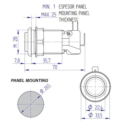 Industrias Lorenzo Long Button (A0211 PSL-Long) image 3