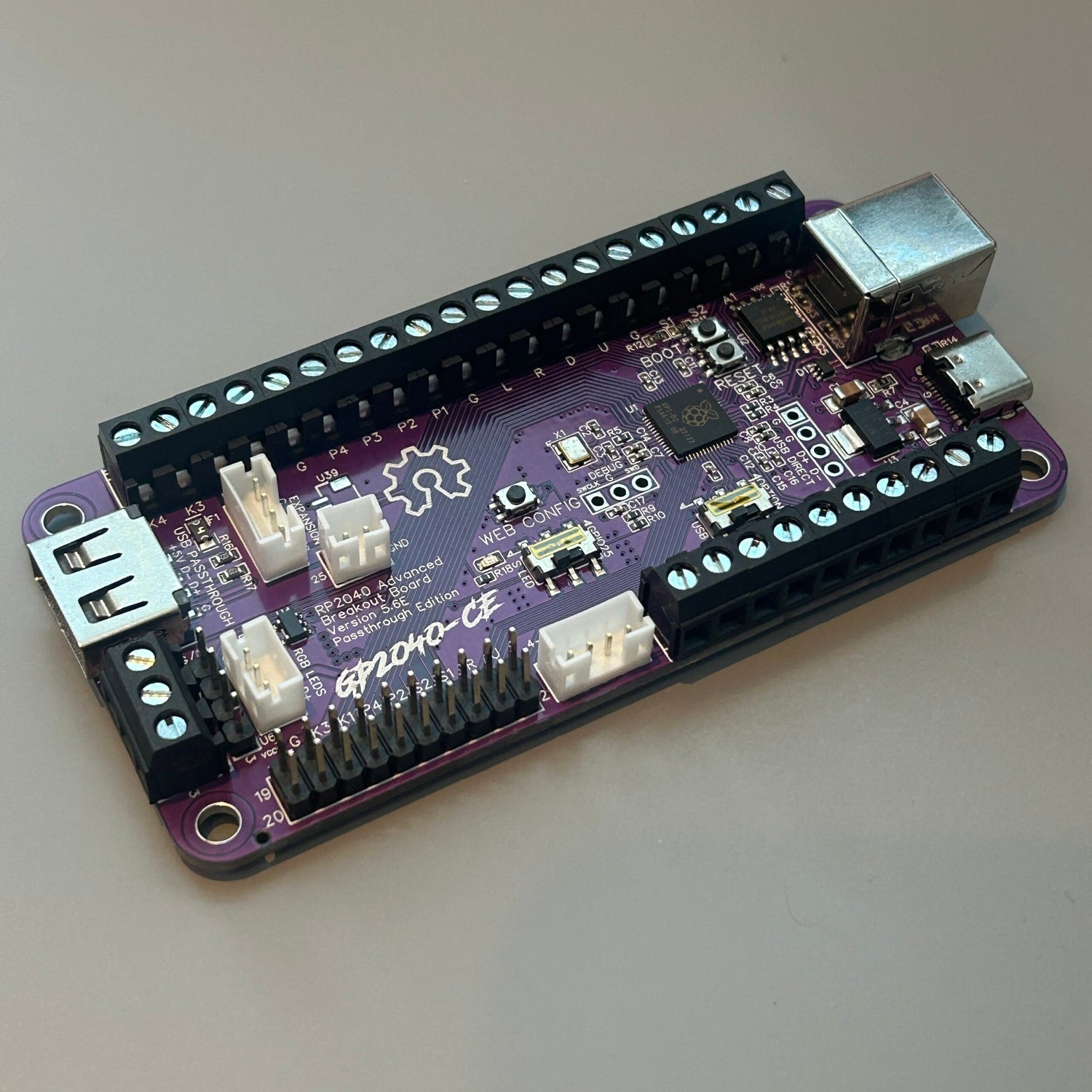 GP2040-CE project - RP2040 Advanced Breakout Board Passthrough Edition