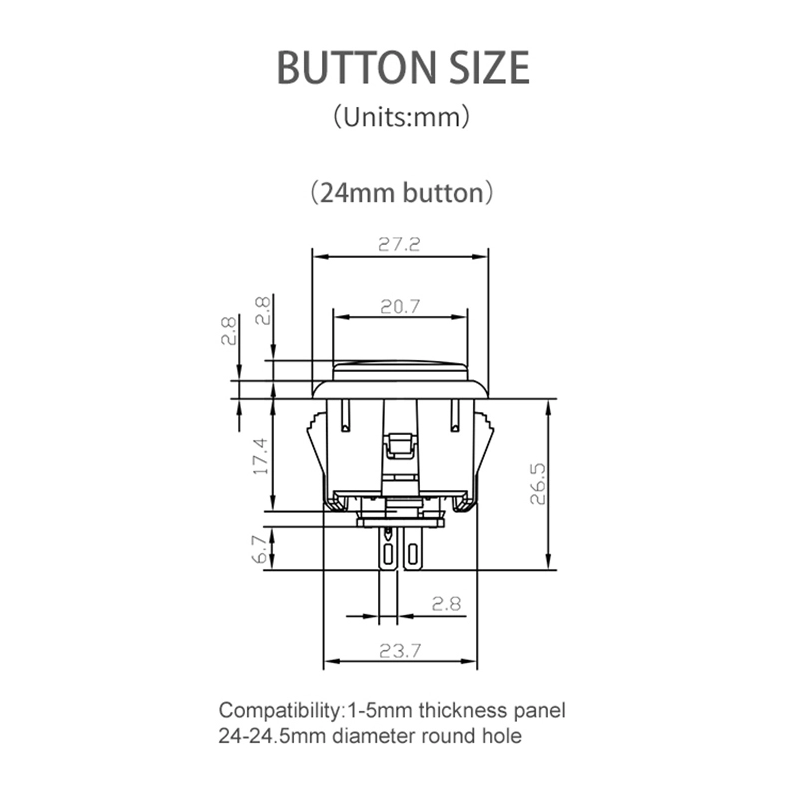 Gravity KS 24mm Silent Mechanical Buttons