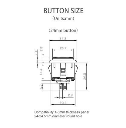 Gravity KS 24mm Silent Mechanical Buttons