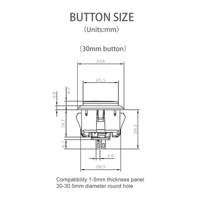 Gravity KS 30mm Silent Mechanical Buttons