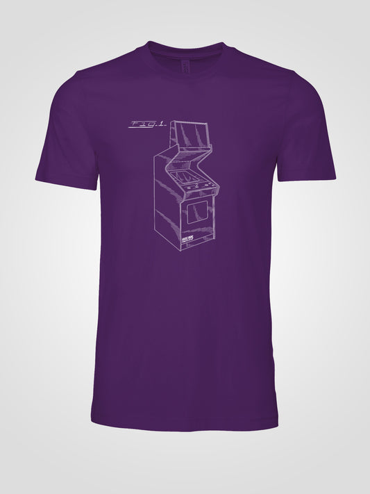 Arcade Cabinet Patent T-shirt - XXL, Purple image