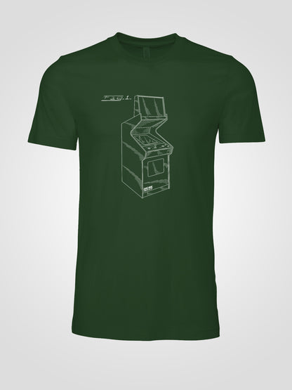 Arcade Cabinet Patent T-shirt - XXL, Forest Green image