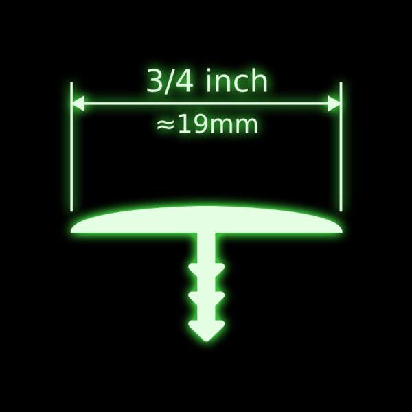 3/4 inch (approx. 19mm) T-Molding - Image 2